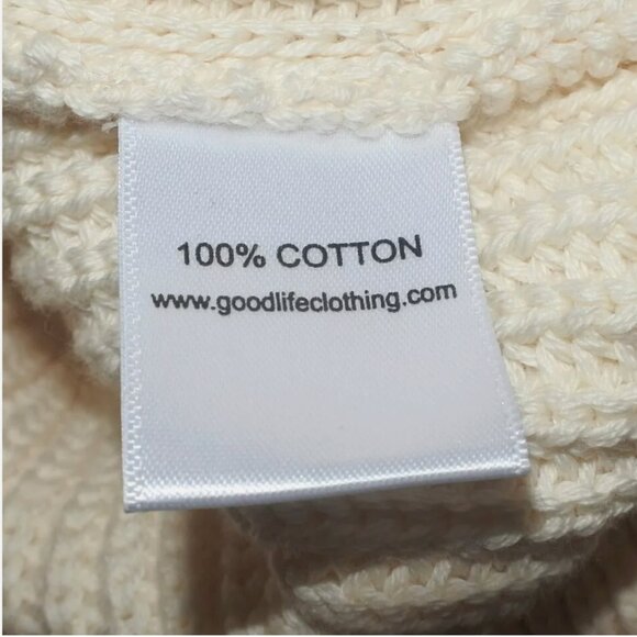 Goodlife Men's Slim-Fit Crewneck Pullover Sweater Cream Small - Picture 8 of 8